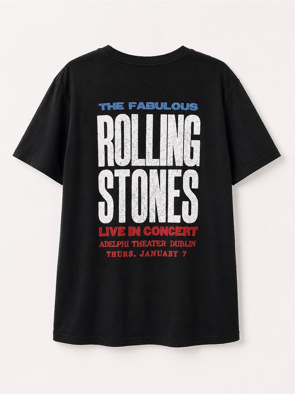 H&M Rolling Stones Black Concert T-Shirt Large L